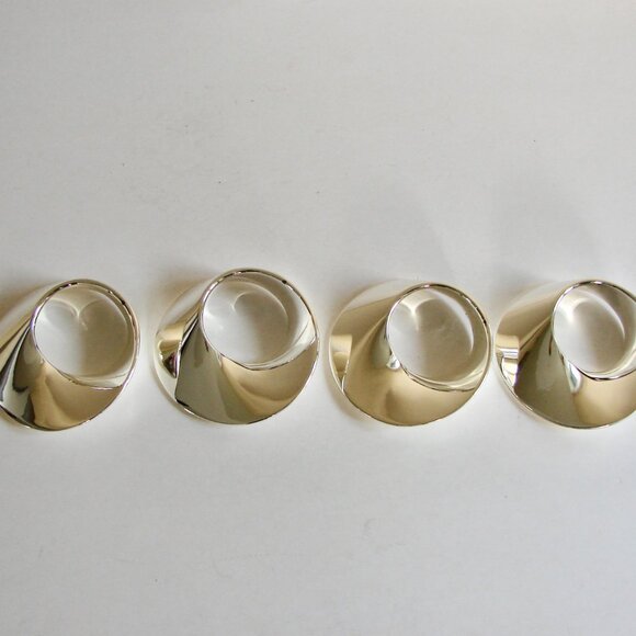Silver Plated Napkin Rings Wedgwood Twist Napkin Rings Set of 4 Holiday Dinner - Picture 11 of 13